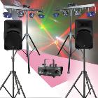 LOCATION sonorisation 1000W + 2 pack lumieres GIGBAR2, machine a fumée